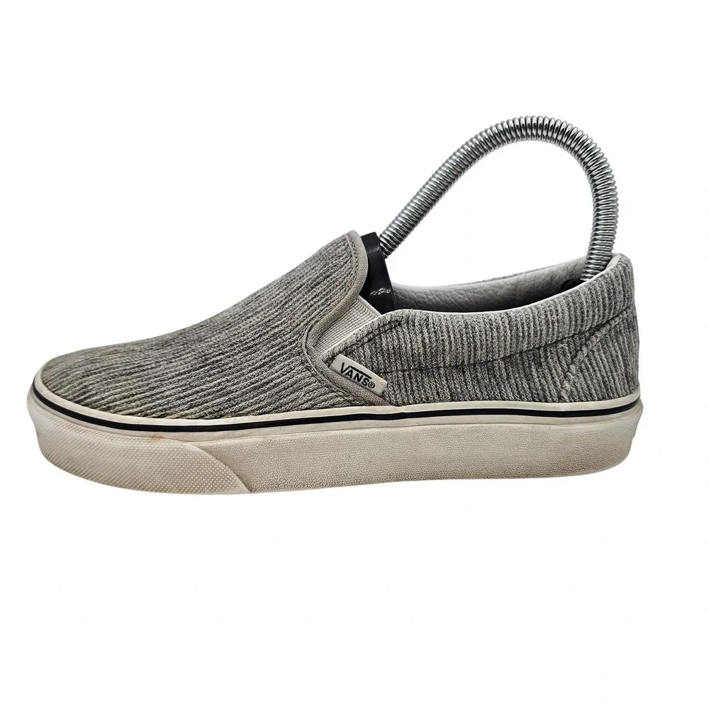 Vans Classic Slip-On Shoes Mens Size 5‎ Gray Corduroy Low Top Skate Sneakers